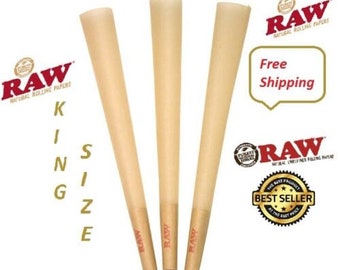 Raw King Size Cone 109mm pre rolled Organic Unbleached 100 CONES