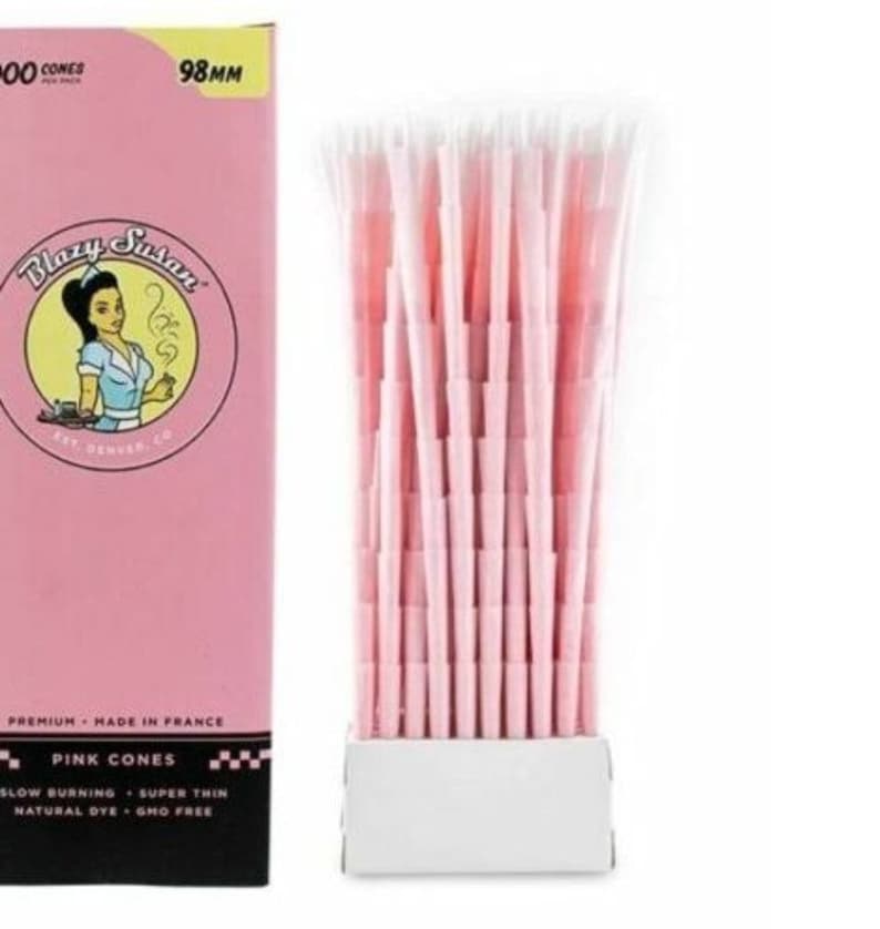 Blazy-Susan Pink Pre-Rolled Cones 25 / 50 / 100 / 200 / 300 Ct 98mm Repackaged image 3