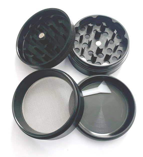 crusher for tobacco 4 k 2.25 Inch 4 Piece Metal Herb Spice Herbal Grinder Mint Crusher Assorted  Colors