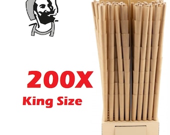 Zig Zag King Size Unbleached pre rolled Cones  50 / 100 / 200 /300