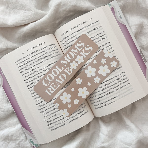 Cool Moms Read Books Bookmark - Handmade Bookmarks, Booktok, Bookworm Gift, Gifts for Readers, Bookish