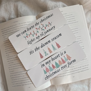 Swiftie Holiday Collection - Handmade Bookmarks, Available as Set or Individual, Bookworm Gift, Gifts for Readers, Booktok