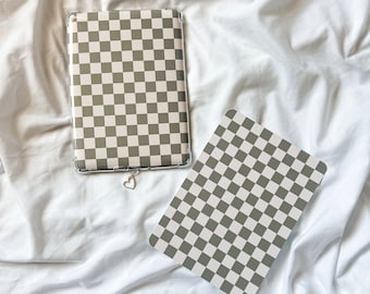 Kindle Insert - Matcha Green Checkers