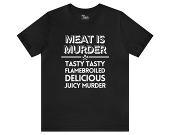 Meat is Murder Unisex Jersey T-shirt met korte mouwen
