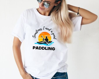 Sometimes I Need a Good Paddling Sunset Kayak Unisex Jersey Short Sleeve Tee
