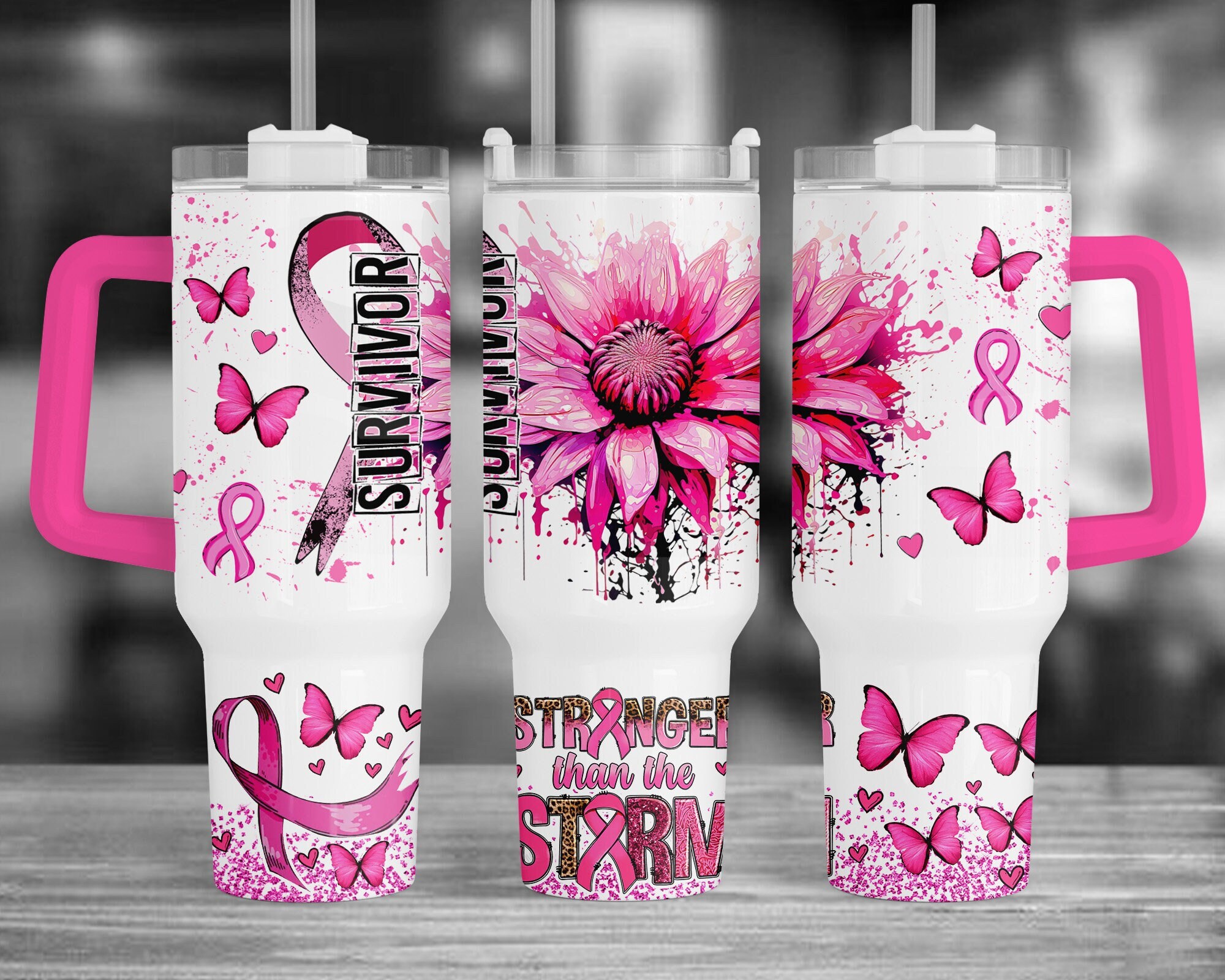  Water bottle, Barbie pink/Matte black Stanley cup style, 40oz  tumbler with handle and straw, coffee cup, leak proof, thermos, travel  cups, swig coffee cup, water bottle: Home & Kitchen