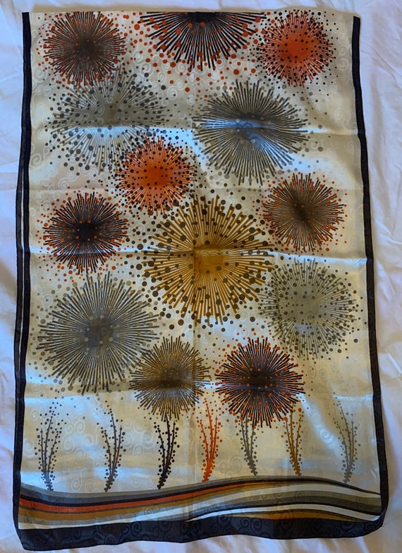 Vintage Dandelion Scarf Soft Long Size Shawl Beaut