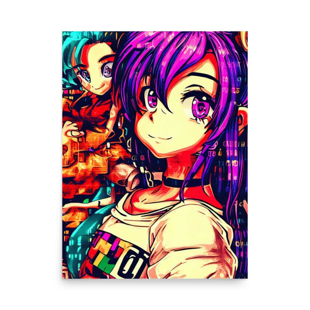 Anime Girls Illustration Fan Art Digital Art Poster Paper Print