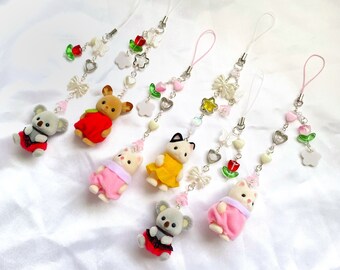 Sylvanian Families Babies Beaded Keychain Calico Critters