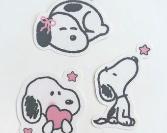 Snoopie-Welpe aus glänzendem, gestanztem Sticker-Set