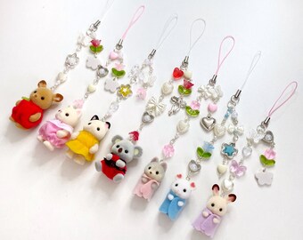 Sylvanian Families Forest Babies Beaded Keychain Calico Critters