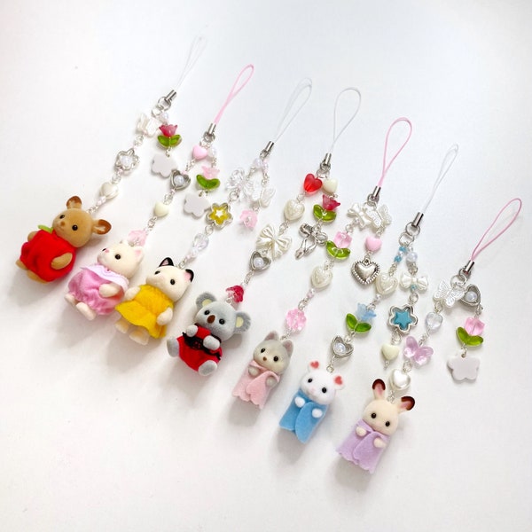 Sylvanian Families Forest Babies Beaded Keychain Calico Critters