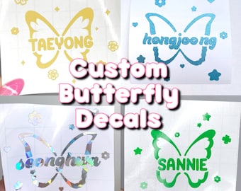 kpop lightstick butterfly vinyl decal sticker