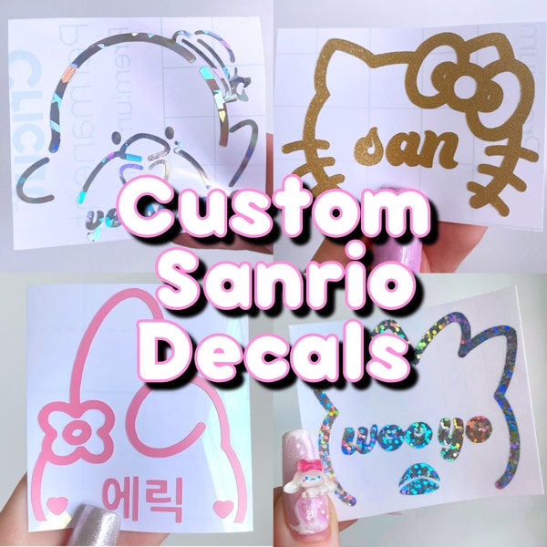 kpop lightstick sanrio characters vinyl decal sticker