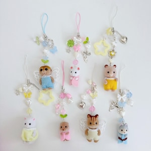Handmade Fairy Critter Baby Animals Beaded Keychain | Phone Charm