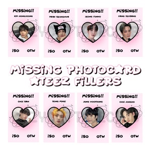 kpop ateez missing photocard filler ot8 black version digital download