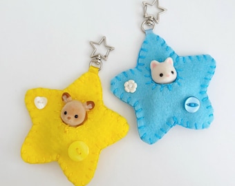 Felt Critter Star Costume Keychain Pouch