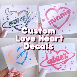 kpop lightstick love heart vinyl decal sticker