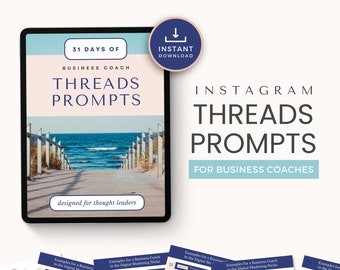 Threads Ideas Posts Instagram Threads Guide For Business Coaches Threads Ideas Social Media Content Ideas IG Threads Prompts
