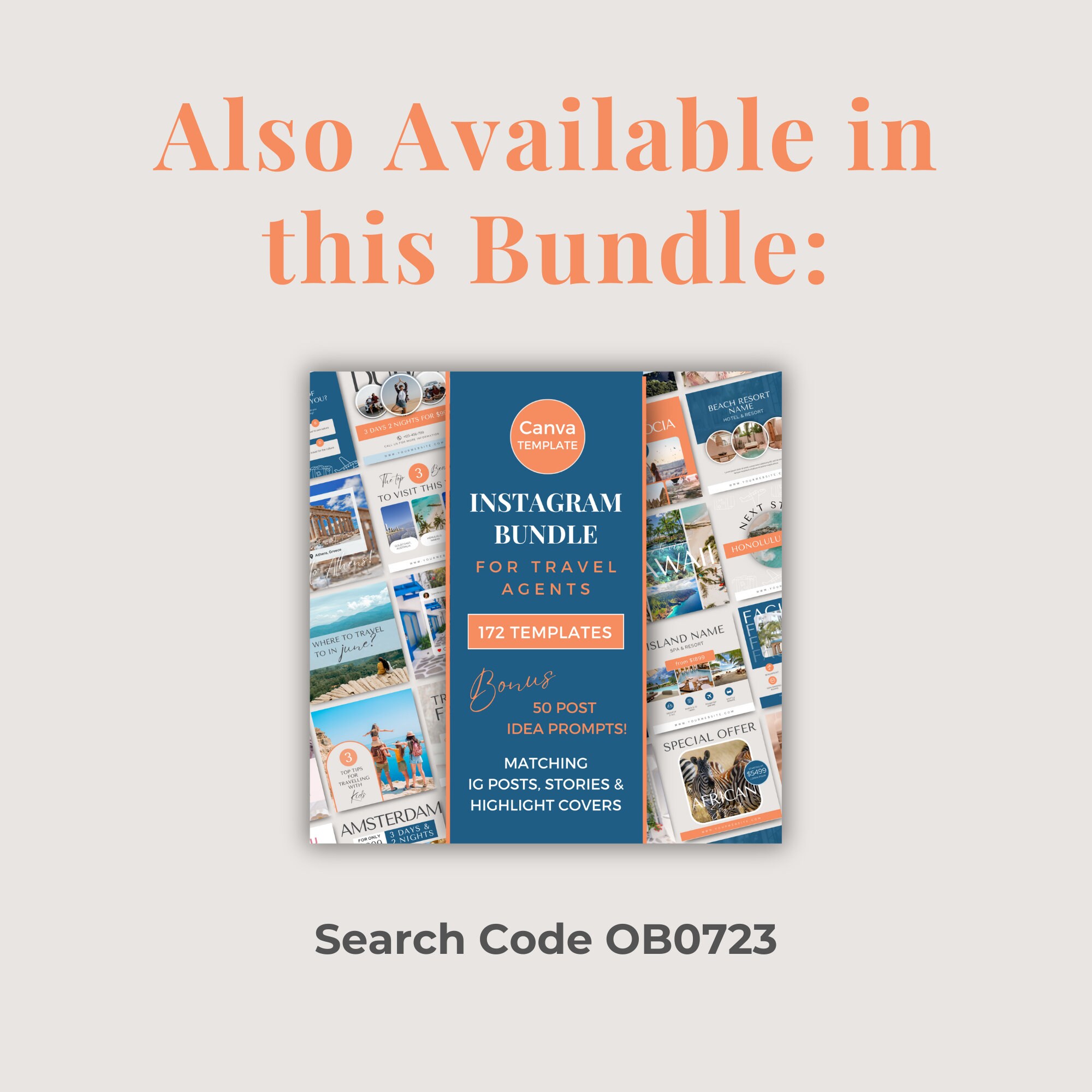 Travel Agent Instagram Template Travel Agency Templates Canva Travel ...