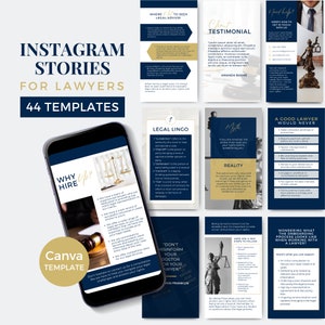 Modelli per avvocati Canva Storie Instagram per studi legali Post Modelli per social media per studi legali Modelli Canva per avvocati Insta Navy Gold NG0723