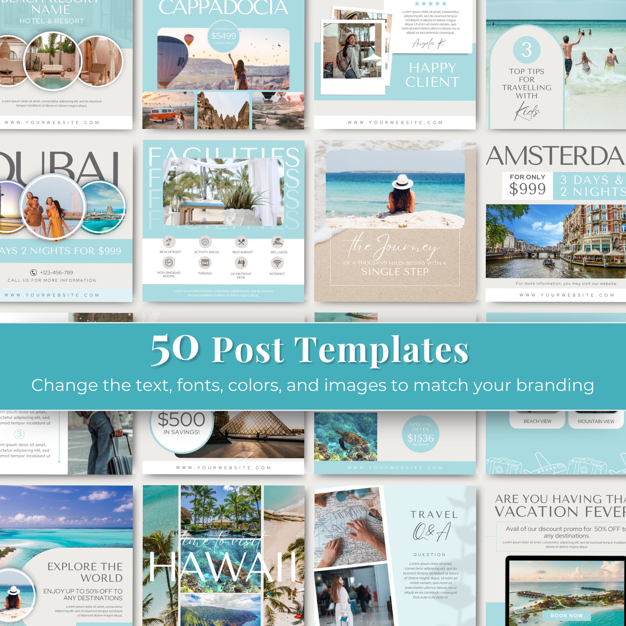 Travel Agent Instagram Template Travel Agency Templates Canva Travel ...