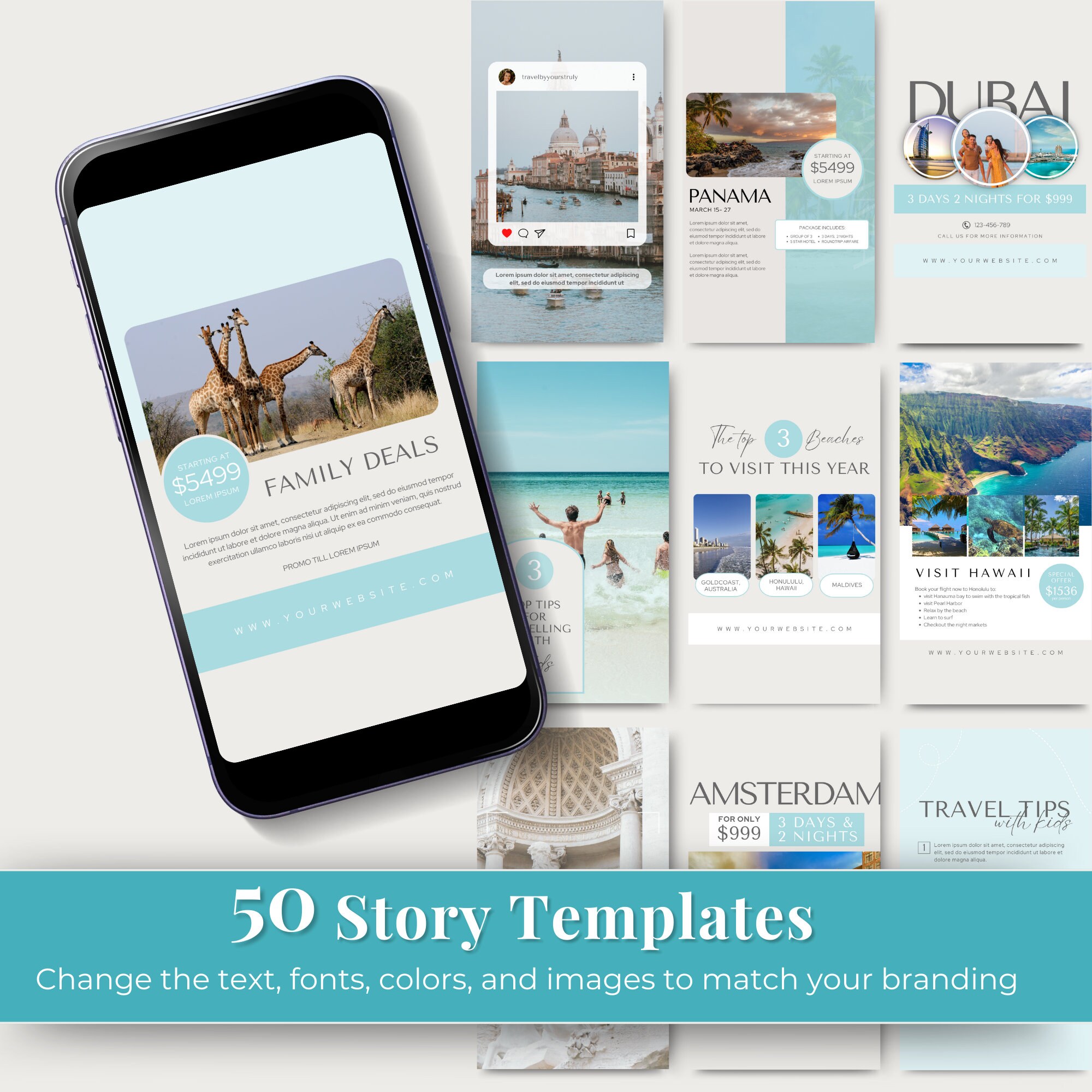 Travel Agent Instagram Template Travel Agency Templates Canva Travel ...