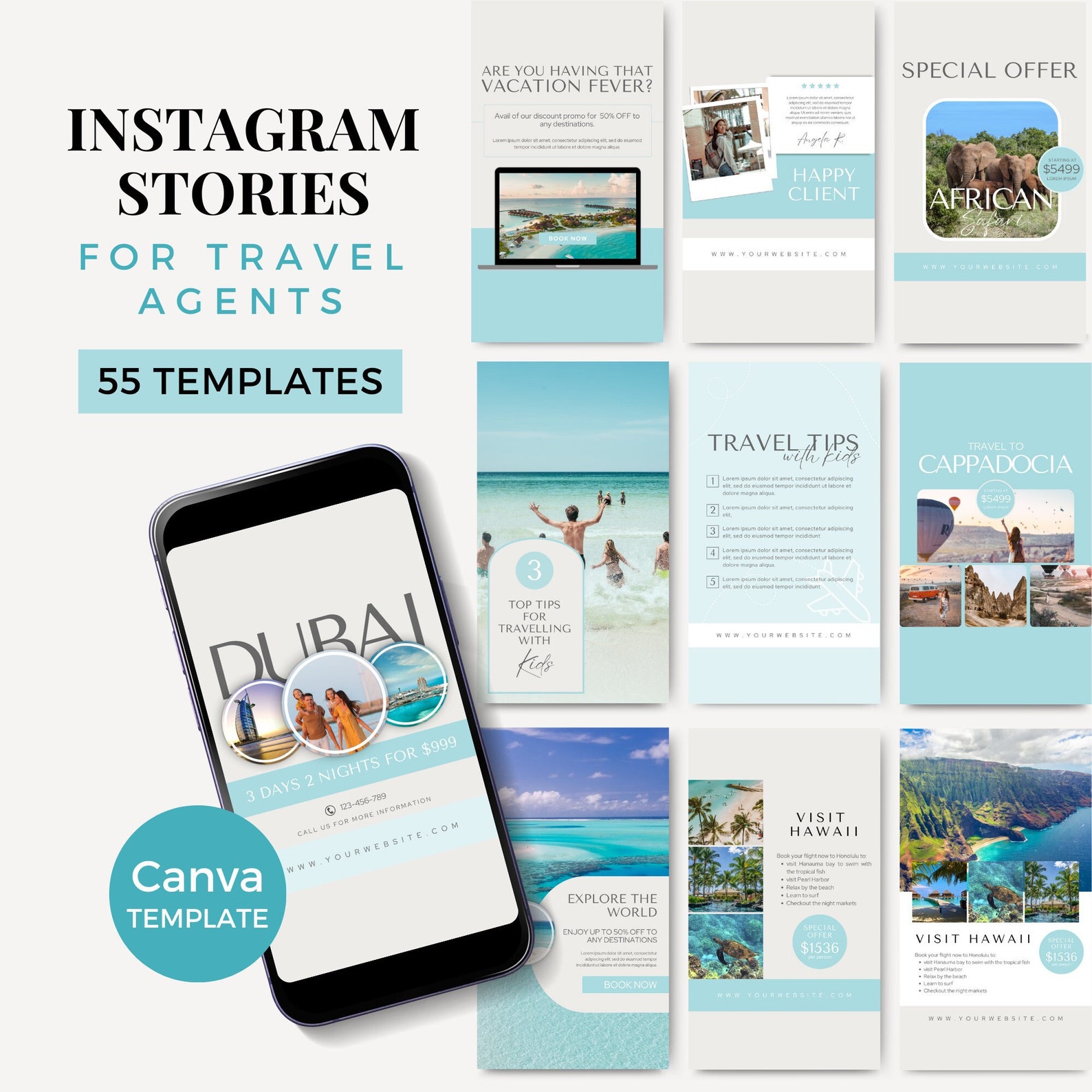 Travel Agent Instagram Template Travel Agency Templates Canva Travel ...