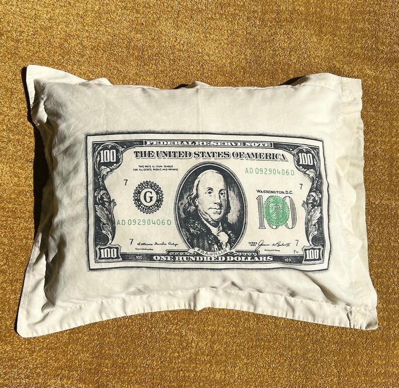 Vintage 100 Dollar Bill Pillow Cases Etsy