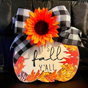 Autumn Pumpkin Shelf Sitter