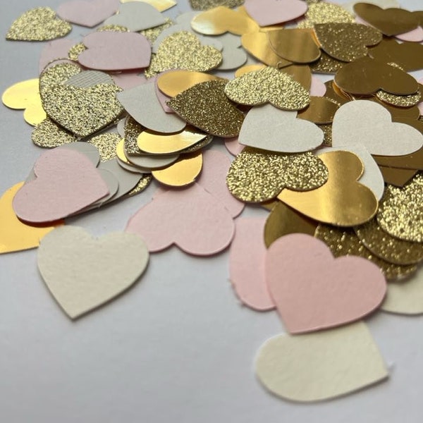 100 heart shape table confetti, Birthday party decoration, baby shower decor