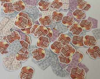 Pancakes and Pajamas confetti, 100 pieces, Birthday party decoration, Sleepover party decor