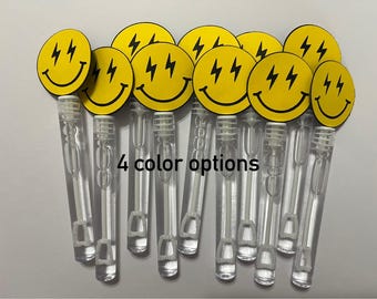 Smiley face bubbles, Preppy bubbles, party favor