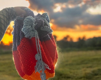 Gehaakte picknickdeken tas