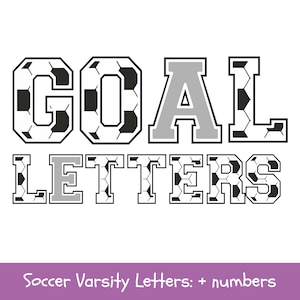 Soccer Box Letters Soccer Varsity Letters PNG Bundle: Hand Drawn Alphabet (digital ...