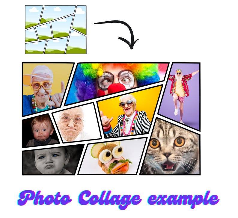 100+ Canva Photo Collage Frames: Hearts, Rectangles, Squares (PDF) - Etsy