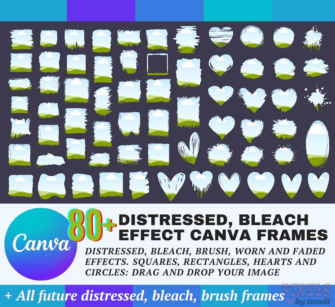 Canva Frame Template Bundle, Drag Drop Frames, Editable for Photos ...