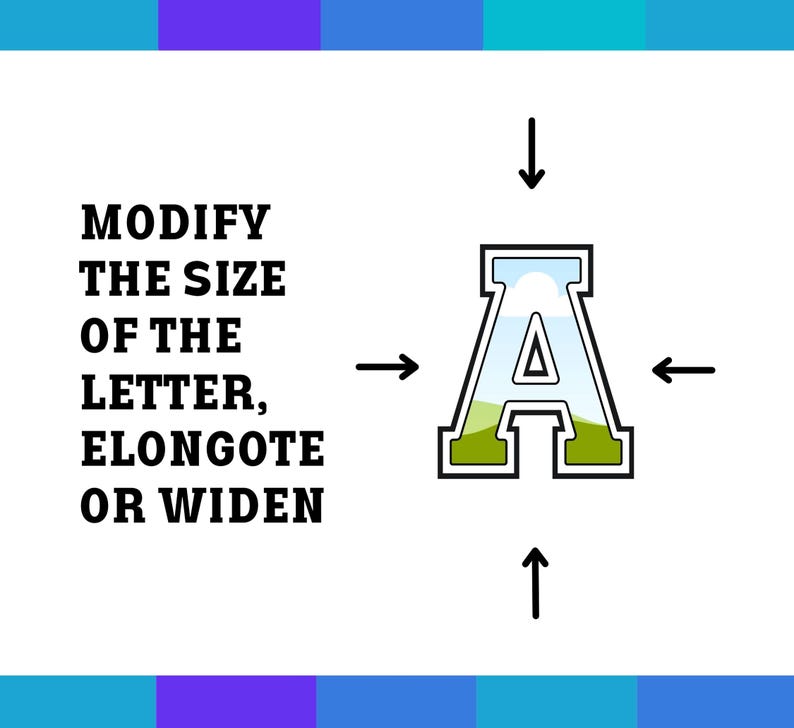 Editable Canva Varsity Alphabet Bundle, Varsity Letters Drag and Drop, Sublimation Design Alphabet Png, Editable Canva Frame Template, Canva image 5