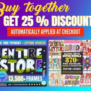 Canva Frames MEGA Bundle 13,500 plus: Alphabet Letters, Design Elements, Editable Template, Drag Drop, (Digital Download, lifetime updates) image 19