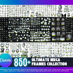 Canva Frames Mega Bundle: 850+ Design Elements (PDF Download