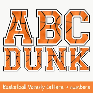 Sports Letters - Basketball Varsity Alphabet PNG Bundle, Sublimation Hand Drawn Alphabet Set PNG, Sports PNG letters, Basketball font png