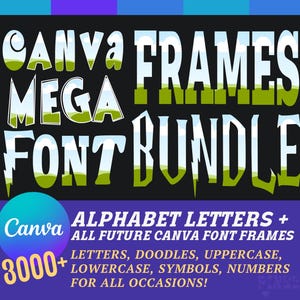 Canva Frames MEGA Bundle 13,500 plus: Alphabet Letters, Design Elements, Editable Template, Drag Drop, (Digital Download, lifetime updates) image 3