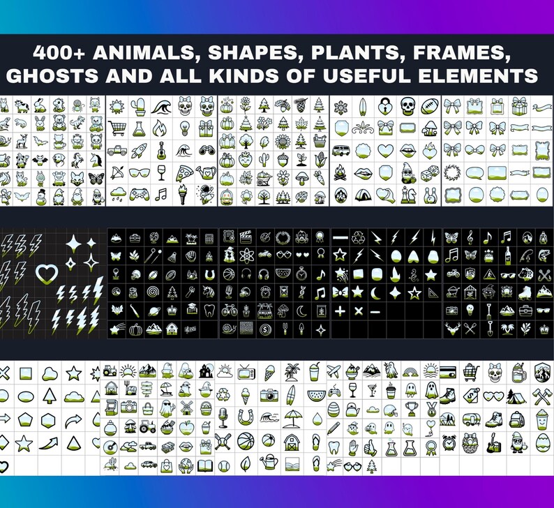 Canva Frames MEGA Bundle 13,500 plus: Alphabet Letters, Design Elements, Editable Template, Drag Drop, (Digital Download, lifetime updates) image 17