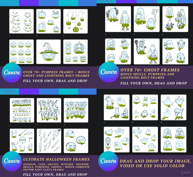 Canva Frames MEGA Bundle 13,500 plus: Alphabet Letters, Design Elements, Editable Template, Drag Drop, (Digital Download, lifetime updates) image 14