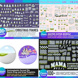 Canva Frames MEGA Bundle 13,500 plus: Alphabet Letters, Design Elements, Editable Template, Drag Drop, (Digital Download, lifetime updates) image 15