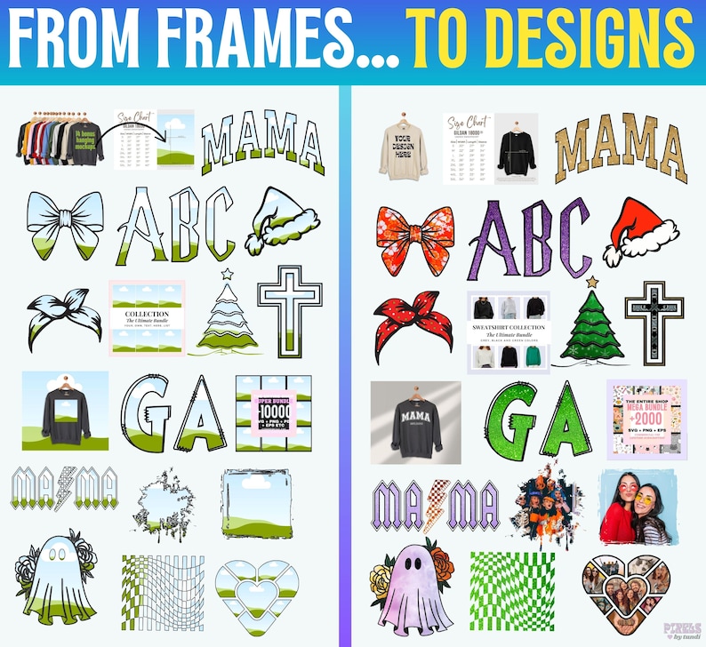 Canva Frames MEGA Bundle 13,500 plus: Alphabet Letters, Design Elements, Editable Template, Drag Drop, (Digital Download, lifetime updates) image 8