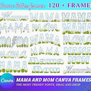 MEGA PACOTE de Molduras Canva: Molduras de Cartas para Mães e Mães CANVA, Modelo Canva, Cartas Canva, Molduras Canva, Letras com Molduras Canva, Canva Mama