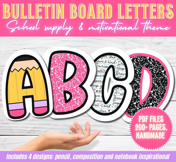 Back to School Bulletin Board Letters: Printable Letters, School Letters, Classroom Decor (PDF Download, Google Drive Access)
