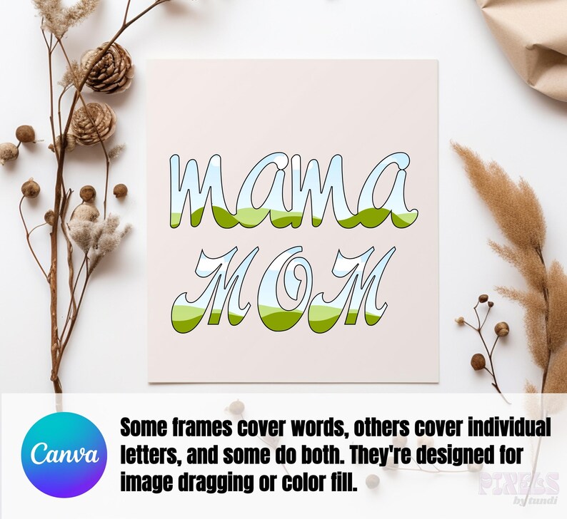 May include: A digital design featuring the words "mama" and "MOM" in a stylized font with a green and blue color scheme. The design is perfect for creating personalized crafts, such as t-shirts, mugs, or home decor.