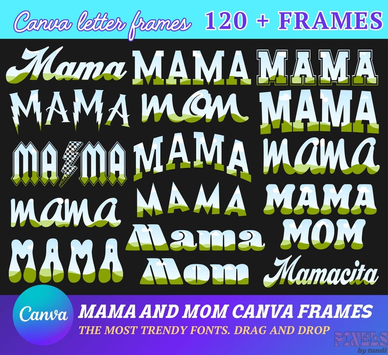 Canva Frames MEGA Bundle 13,500 plus: Alphabet Letters, Design Elements, Editable Template, Drag Drop, (Digital Download, lifetime updates) image 7